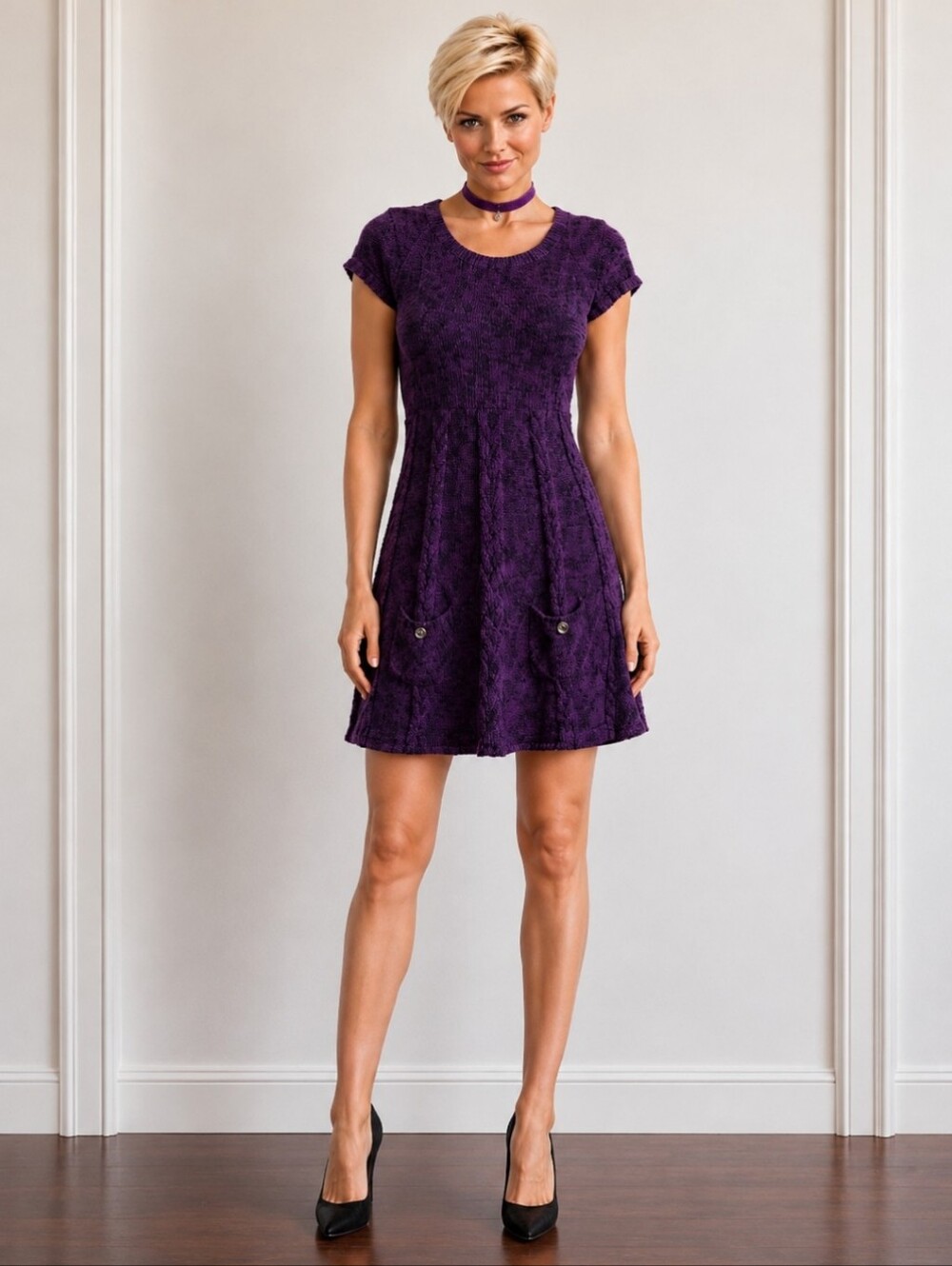 Style & Co.Purple Pink Sweater Dress